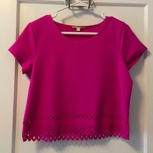 Gianni Bini hot pink cropped top